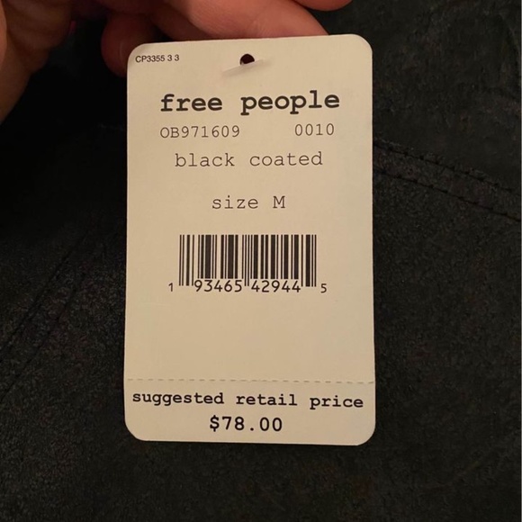 Free People Black Faux-Suede Biker Shorts BNWT - Picture 3 of 3